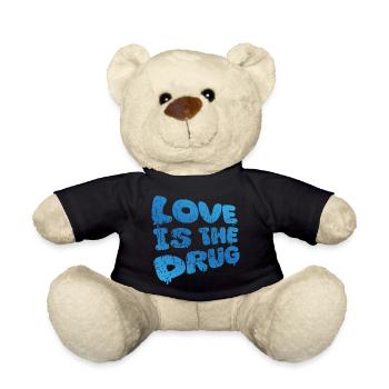 Love Is The Drug (Blue Scratched Edition) - Teddy Bear - black - Front