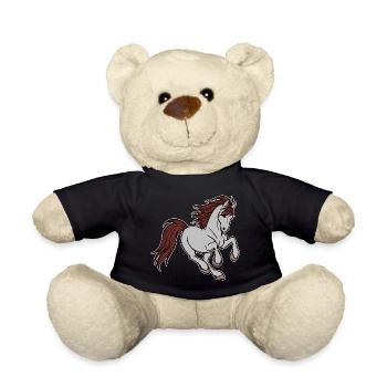 Icelandic Horses Horses Gallop Horse Love Icelanders - Teddy Bear - black - Front