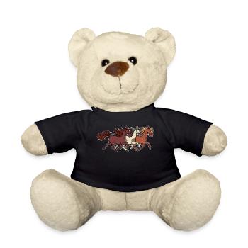 Hengst Galopp Pferde Islandpferde Pferdenarr - Teddy - Schwarz - Vorne