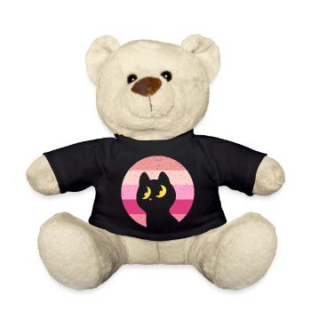 Katze Retro - Teddy - Schwarz - Vorne