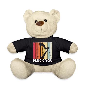 Harp Player Designs for Harp Player Designs - Teddy Bear - black - Front