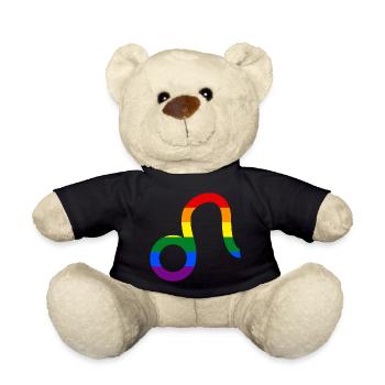 Signe du zodiaque Lion LGBT - Nounours - noir - Devant