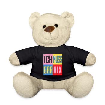 Ich Muss Gar Nichts - Teddy - Schwarz - Vorne