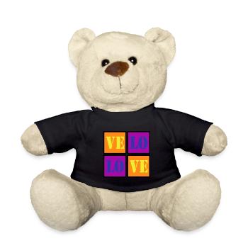VELO LOVE LOVE BIKE BIKE GIFT - Teddy Bear - black - Front