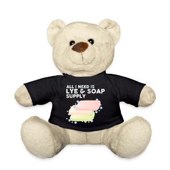 Soap Making Design for Soap Maker Designs - Teddy Bear - black - Front