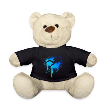 Diving Ladies Diving Scuba Divers Divers - Teddy Bear - black - Front