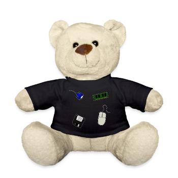 Retro Computer Diskette VGA Maus Arbeitsspeicher - Teddy - Schwarz - Vorne