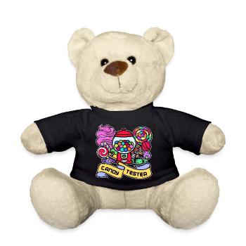 Naschkatzen Bonbon Süßigkeiten Konditor Statement - Teddy - Schwarz - Vorne