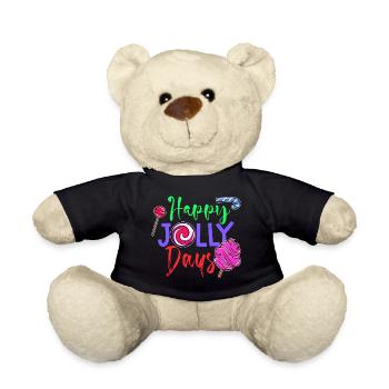 Lecker Nachspeise Bonbon Statement Süßigkeiten - Teddy - Schwarz - Vorne