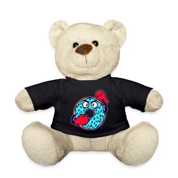 Donut Delicious Sweets Baking Snack Calories - Teddy Bear - black - Front