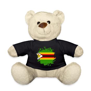 blob de drapeaux du Zimbabwe - Nounours - noir - Devant
