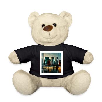 futuristische Stadtszene - Poster - Teddy - Schwarz - Vorne