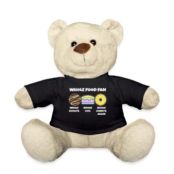 Lecker Naschen Donut Kuchen Süßigkeiten Statement - Teddy - Schwarz - Vorne