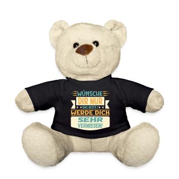 ABSCHIEDSGESCHENKE - DICH VERMISSEN - Teddy - Schwarz - Vorne