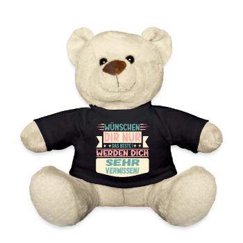 Abschiedsgrüße - Abschiedsparty - ABSCHIEDSSPRÜCHE - Teddy - Schwarz - Vorne