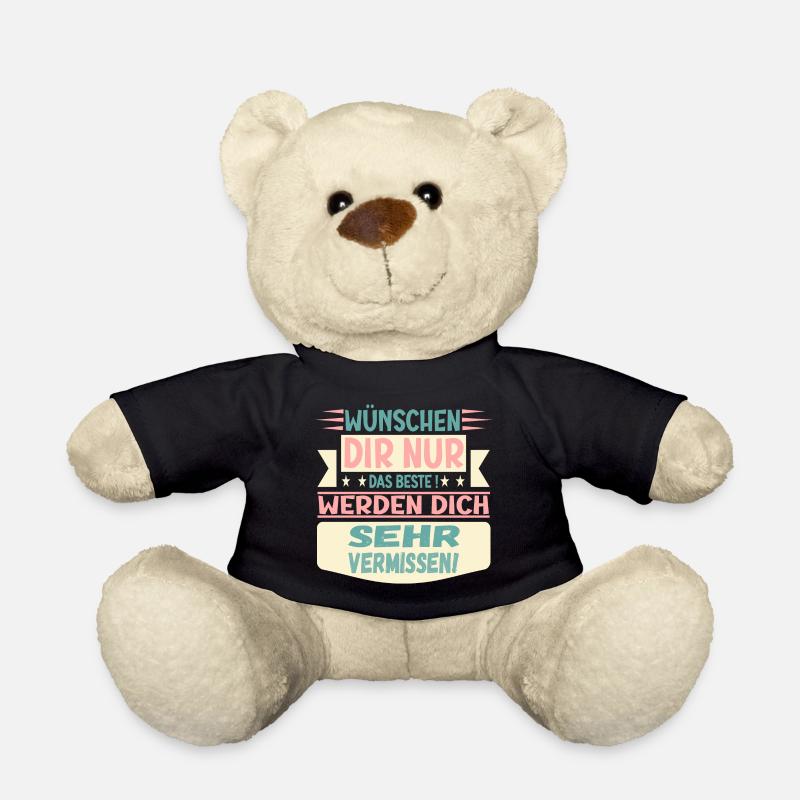 Abschiedsgrüße - Abschiedsparty - ABSCHIEDSSPRÜCHE - Teddy - Schwarz