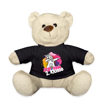 Ich bin 2. Klasse, Schulkind, Grundschule - Teddy - Schwarz - Vorne