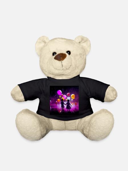 Neon Balloons - Teddy - Schwarz