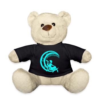 Märchenfiguren, mondsichel elfensilhouette - Teddy - Schwarz - Vorne