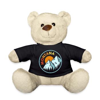 Sunset Montana Design für stolze Montaner - Teddy - Schwarz - Vorne
