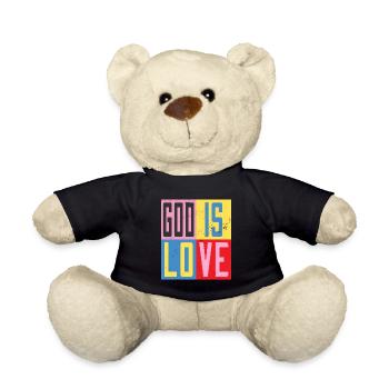 Gott ist Liebe - Teddy - Schwarz - Vorne