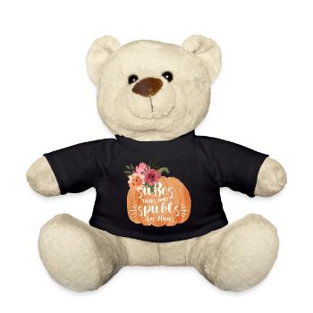 Halloween sweets out otherwise it haunts... - Teddy Bear - black - Front