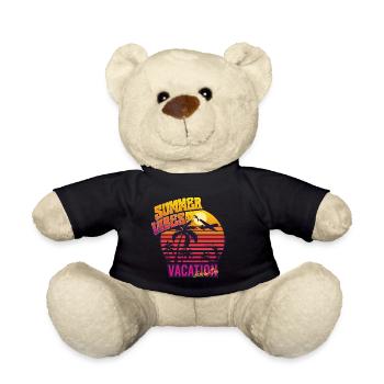 Retro Surfer Sommer Palmen Strand Sonne Urlaub - Teddy - Schwarz - Vorne