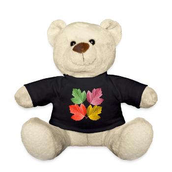 bunte Blätter im Herbst von einem Baum Blatt Laub - Teddy - Schwarz - Vorne