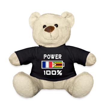 Zimbabwe et France Power 100 % - Nounours - noir - Devant