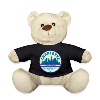 Charlotte Skyline Queen City - Teddy Bear - black - Front