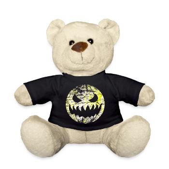 Halloween Fratze Monster als Mond - Teddy - Schwarz - Vorne