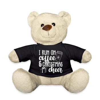 Ich laufe auf Kaffee und Weihnachtsstimmung - Teddy - Schwarz - Vorne