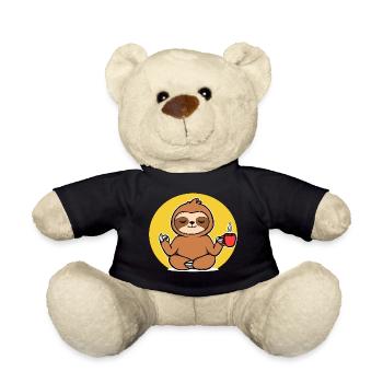 Relax Sloth Animal Chill Vegetarian Jungle - Teddy Bear - black - Front