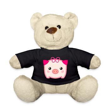 Cochon mignon Kawaii - Nounours - noir - Devant