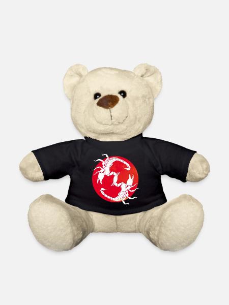 Scorpios - Letter S - Teddy Bear - black