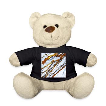 weißer Marmor trifft auf Gold - Teddy - Schwarz - Vorne