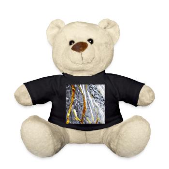 Marmor Gold Textur - Teddy - Schwarz - Vorne