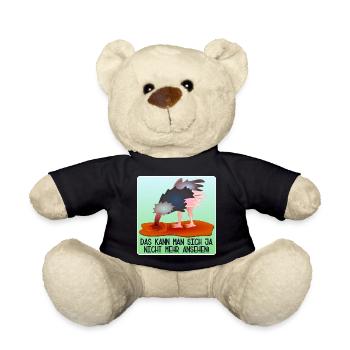 LUSTIGE SPRÜCHE - ABTAUCHEN VOGELSTRAUß - Teddy - Schwarz - Vorne