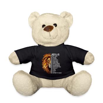 Jesus Is My Everything - Christian Quotes - Teddy Bear - black - Front
