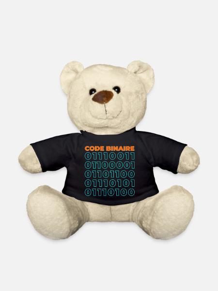 Code binaire - Nounours - noir