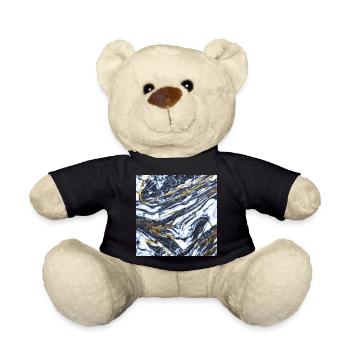 Marmor trifft auf Gold Marmorgold Textur - Teddy - Schwarz - Vorne
