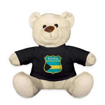 Bahamas coat of arms flag design - Teddy Bear - black - Front