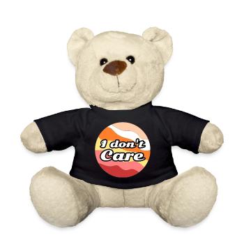 I don't care - Teddy Bear - black - Front