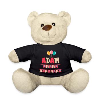Adam T-Shirt Happy Birthday T-Shirt Geschenkidee - Teddy - Schwarz - Vorne