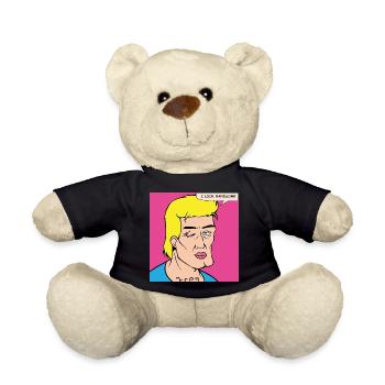 Pop-Art Selbstlob im Comicstil - Teddy - Schwarz - Vorne