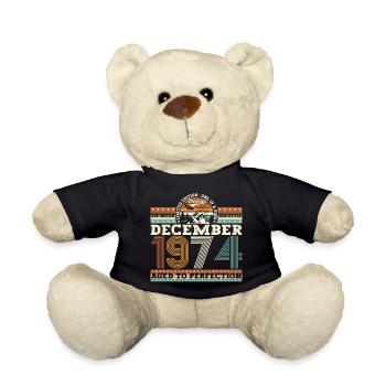 Décembre Vintage 1974 48ème Cadeau d’Anniversaire - Nounours - noir - Devant