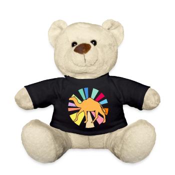 Camel Vintage Desert Wildlife Animal Nature - Teddy Bear - black - Front
