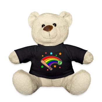 Lgbt Parade Rainbow Flag Sexualité Bisexuel - Nounours - noir - Devant