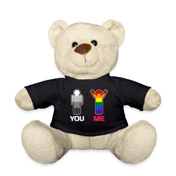 Lgbt Bisexuell Beziehung Gleichgeschlechtliche Ehe - Teddy - Schwarz - Vorne