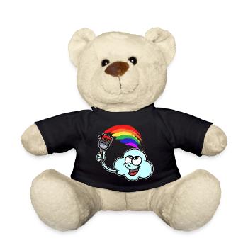 Lustig Lgbt Homo Regenbogen Bisexuell Transgender - Teddy - Schwarz - Vorne